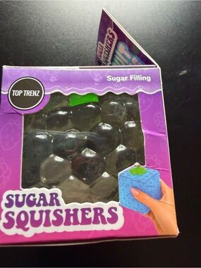 Squishy Top Trenz Super Duper Sugar Squisher Berry Bubble Fruit Cube Grey Toy